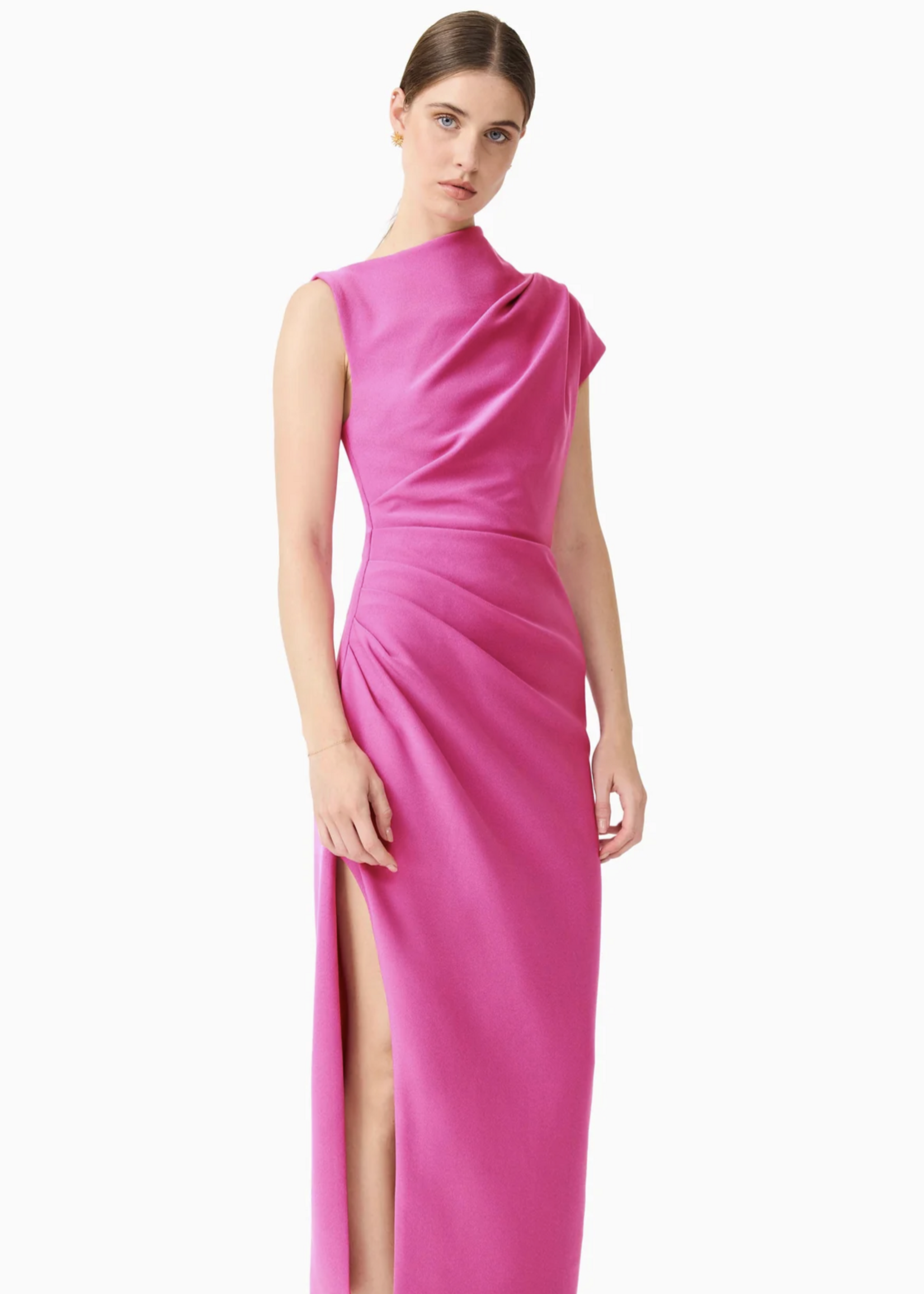 Elitaire Boutique Chantal Asymmetrical Midi Dress