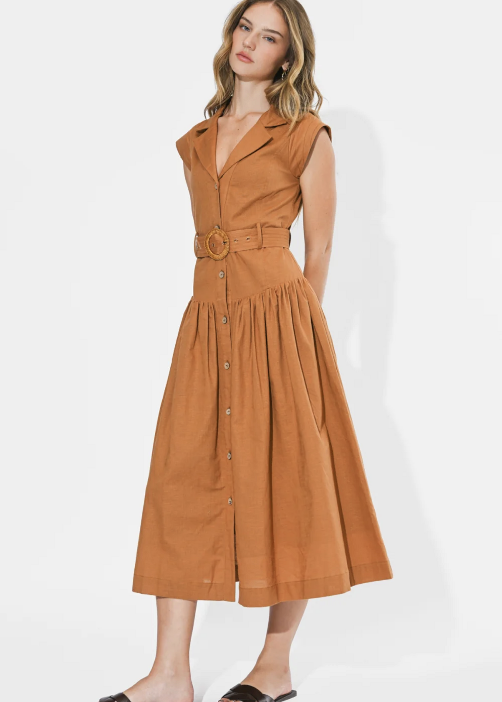 Elitaire Boutique Kennedy Midi Shirt Dress