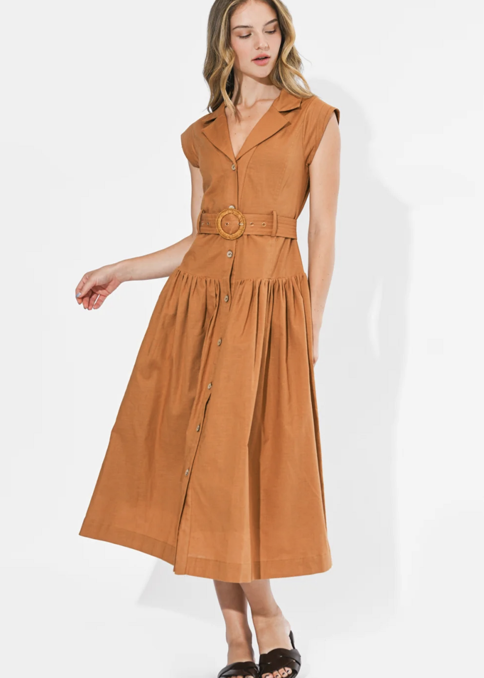 Elitaire Boutique Kennedy Midi Shirt Dress