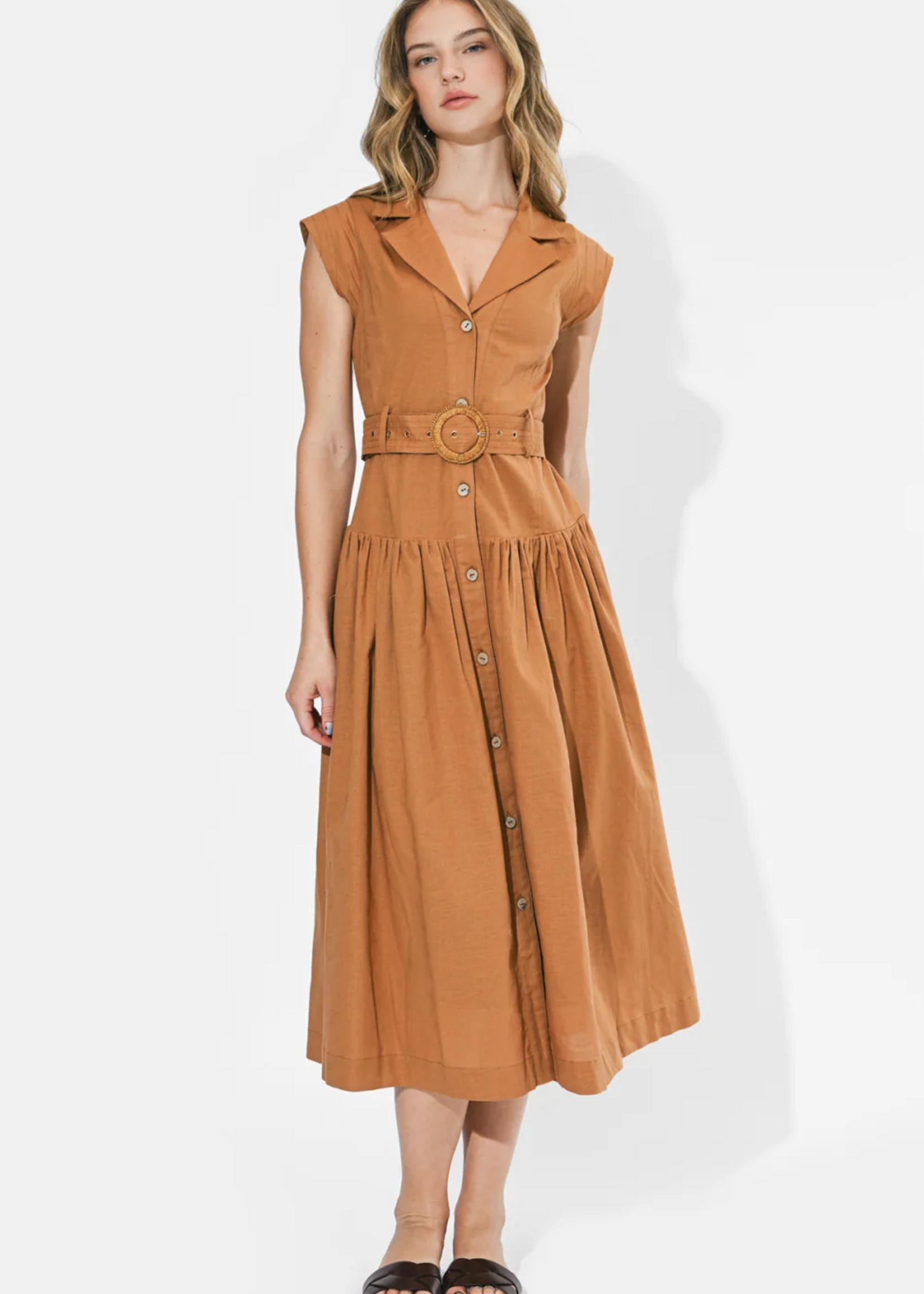 Elitaire Boutique Kennedy Midi Shirt Dress