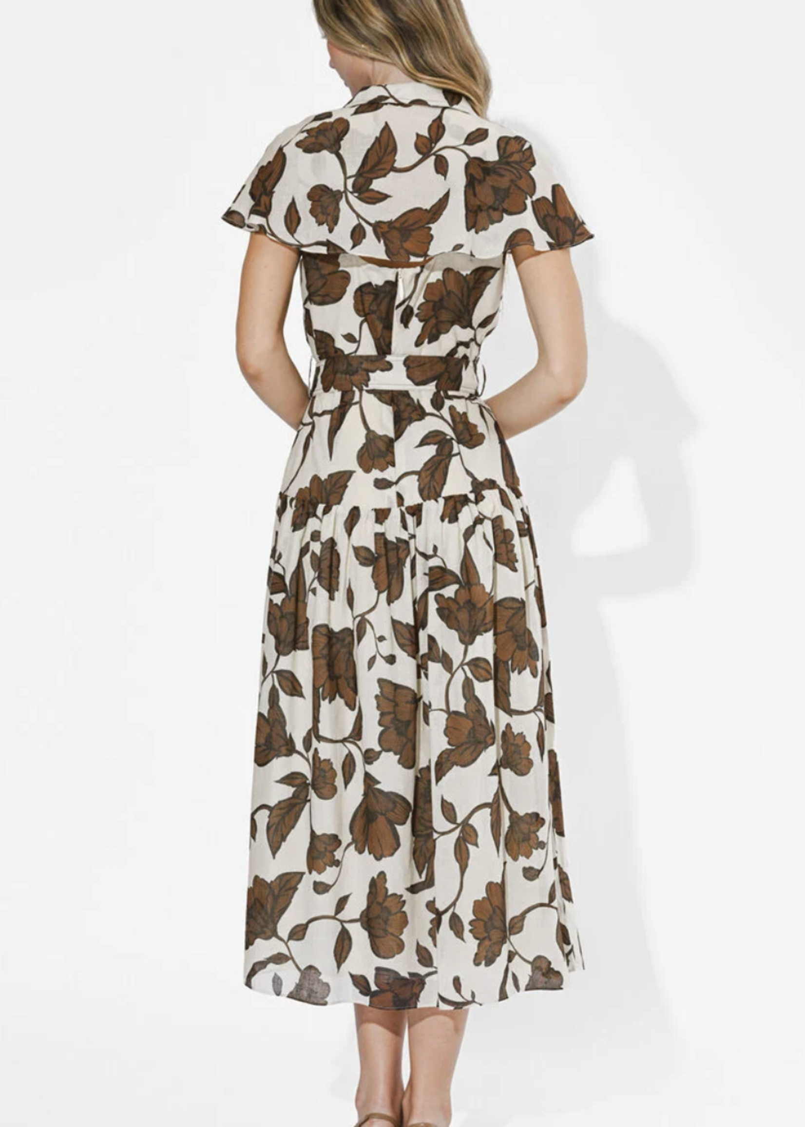 Elitaire Boutique Taylor Cape Midi Dress