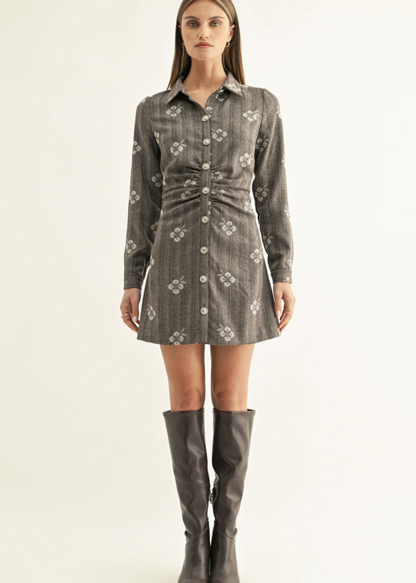 Elitaire Boutique Nina Mini Shirt Dress
