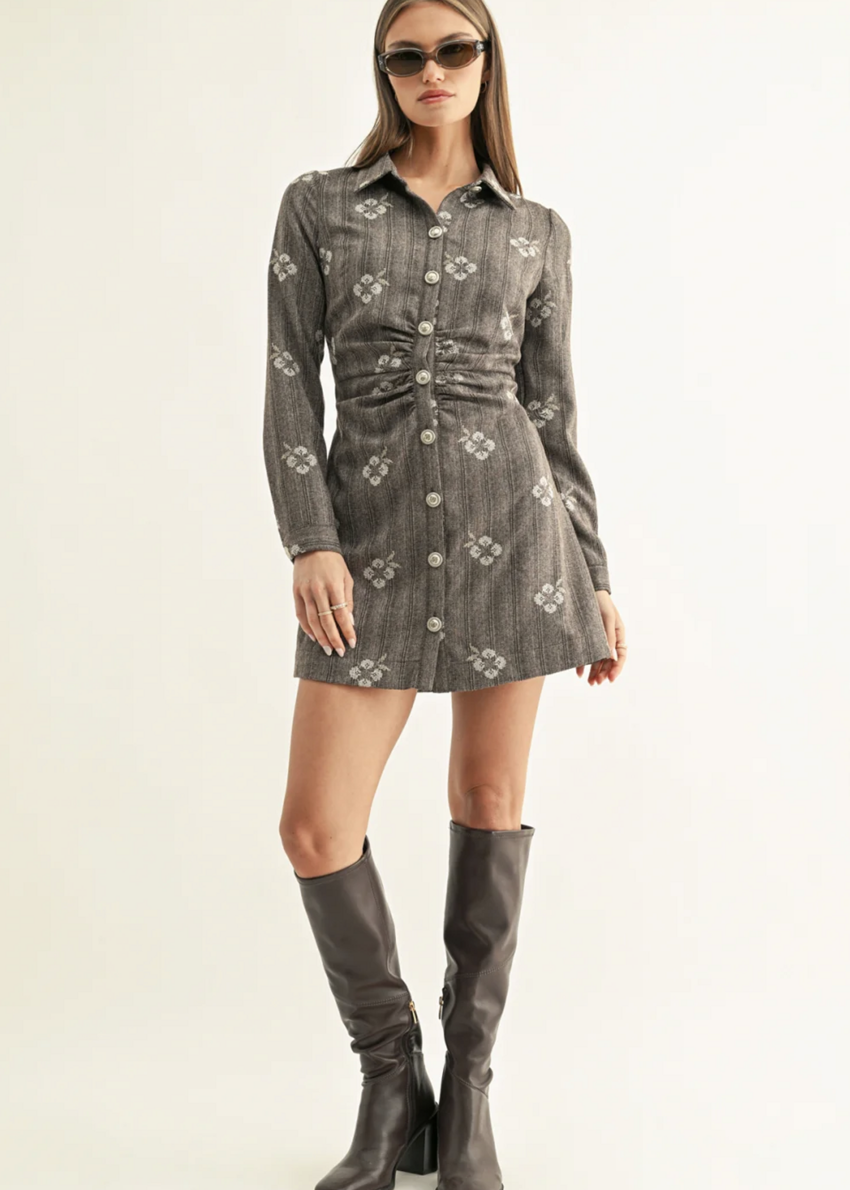 Elitaire Boutique Nina Mini Shirt Dress