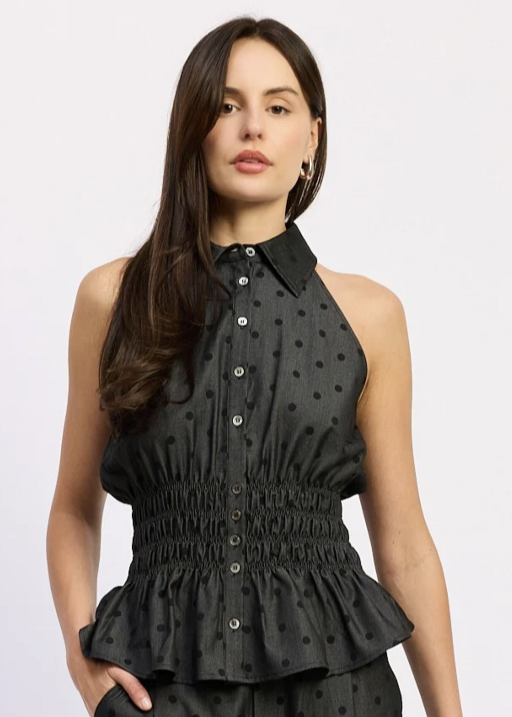 Elitaire Boutique Adrienne Peplum Top