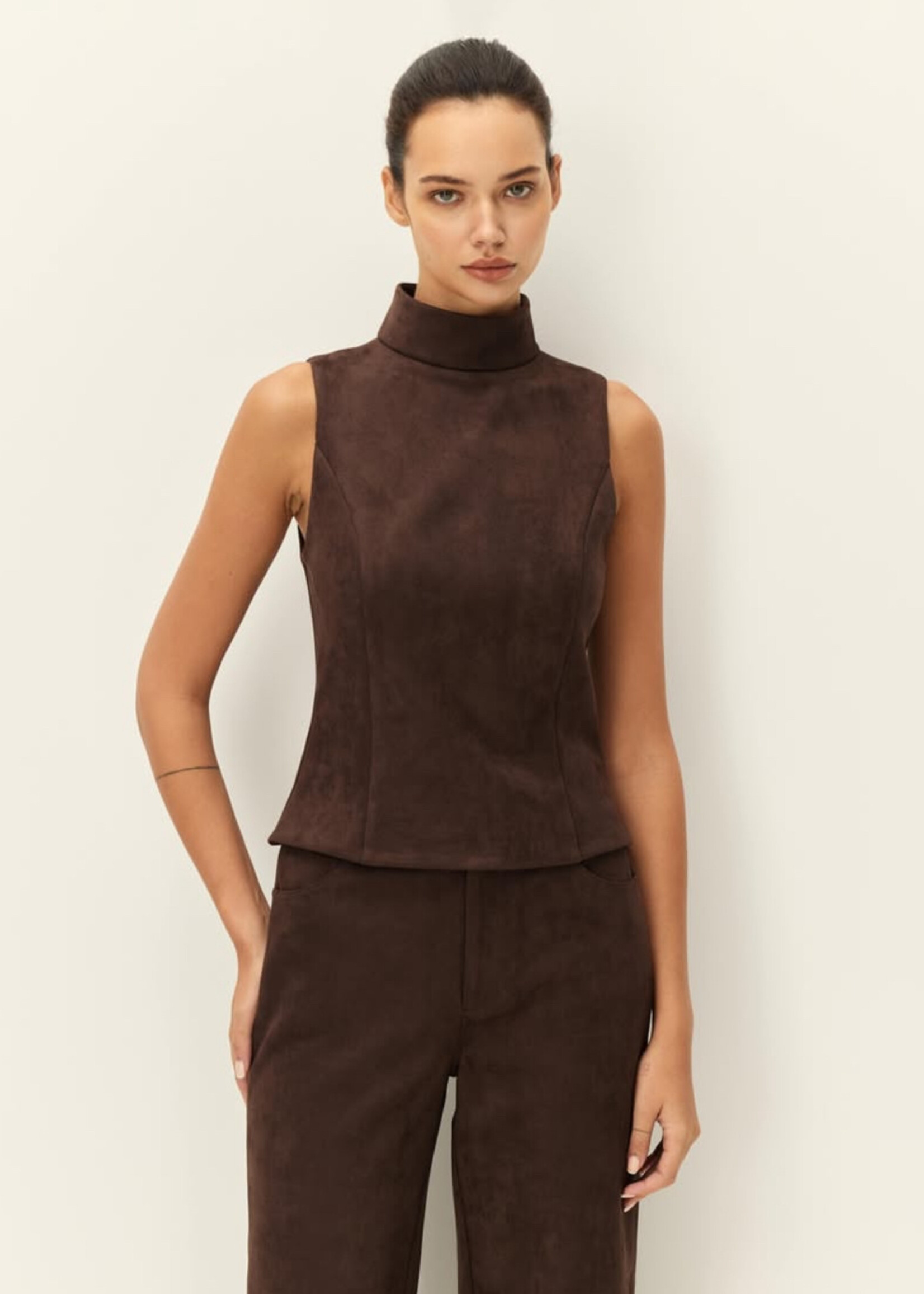 Elitaire Boutique Etienne Faux Suede Top