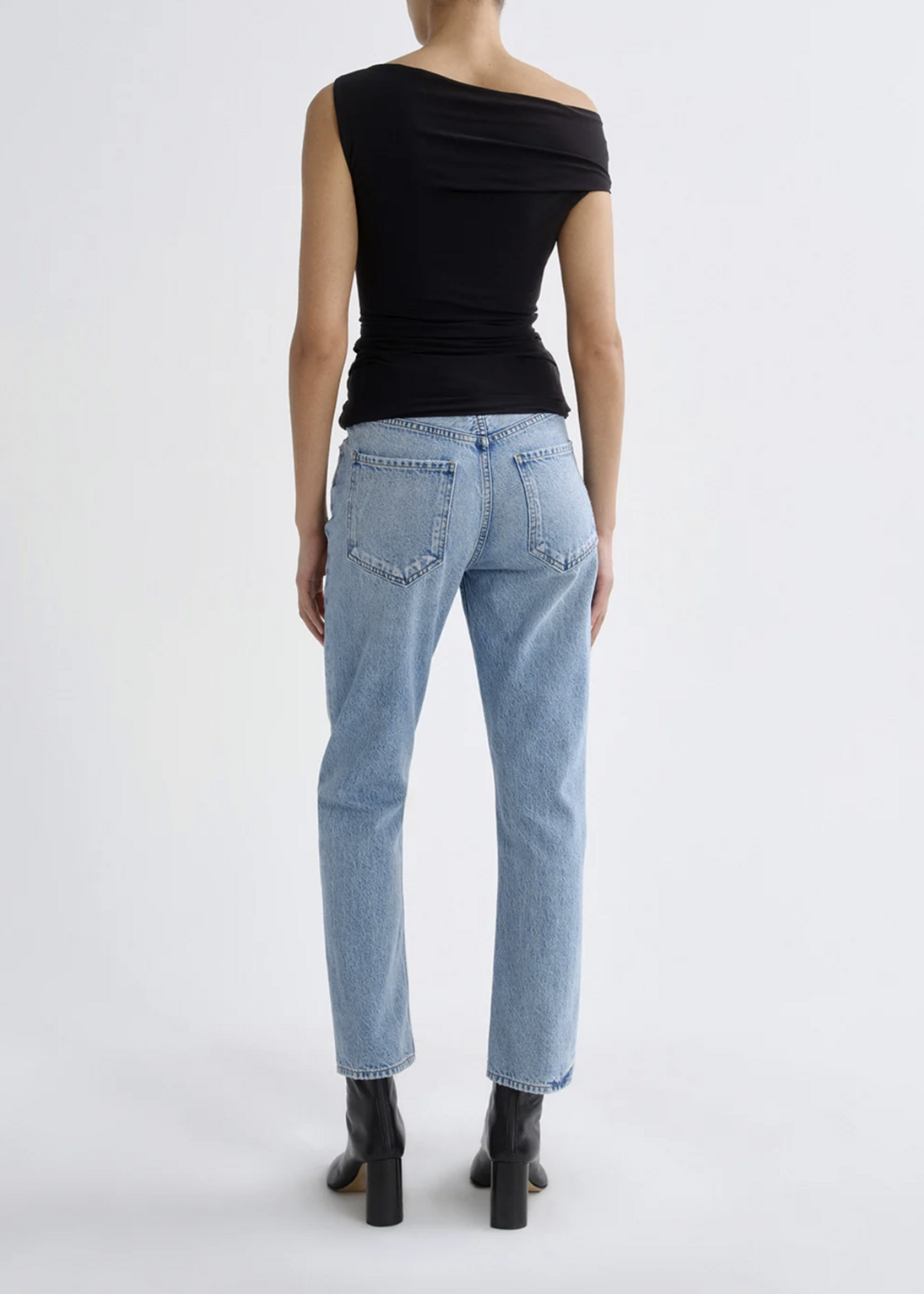 Elitaire Boutique Riley Crop in Stream