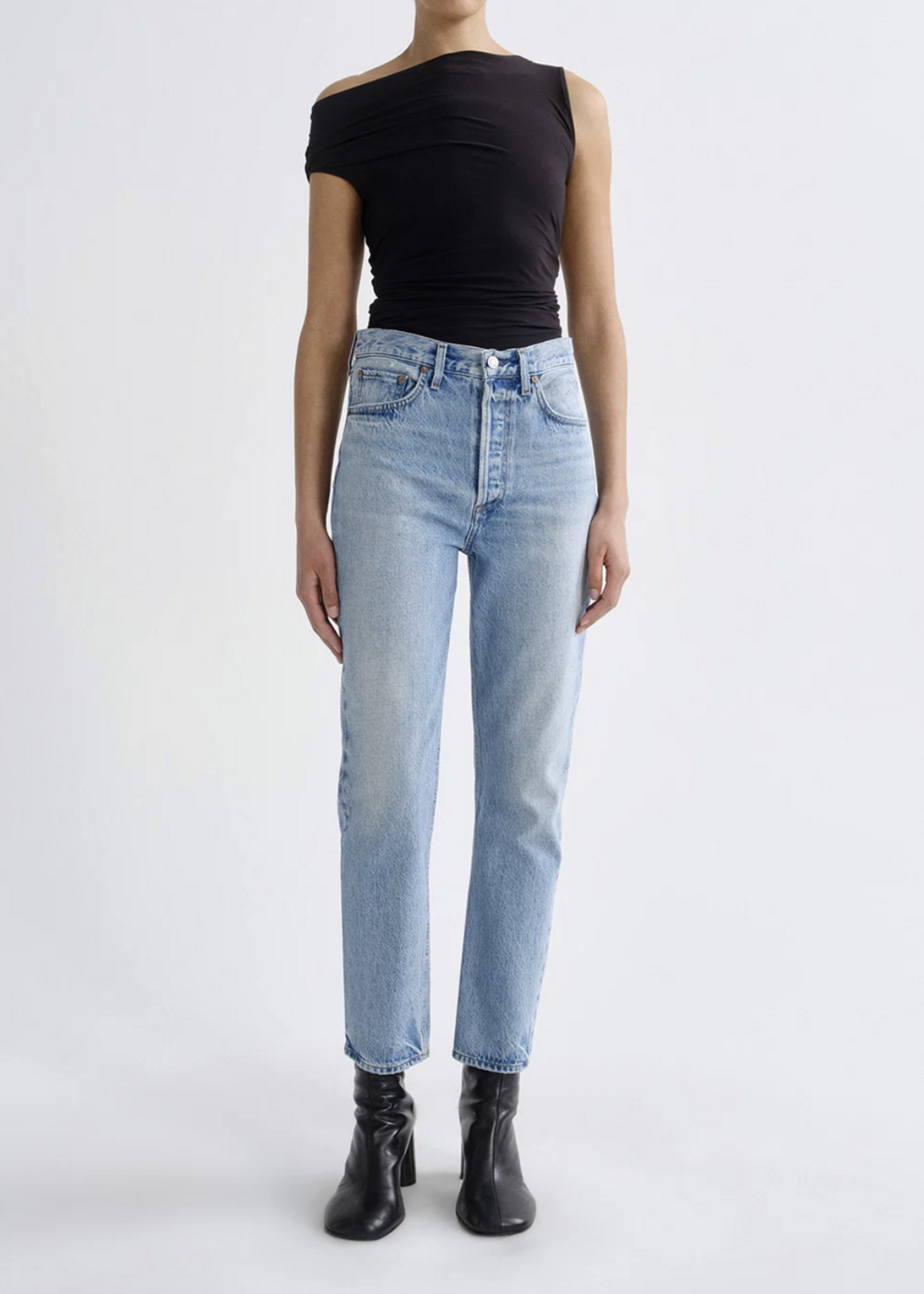 Elitaire Boutique Riley Crop in Stream