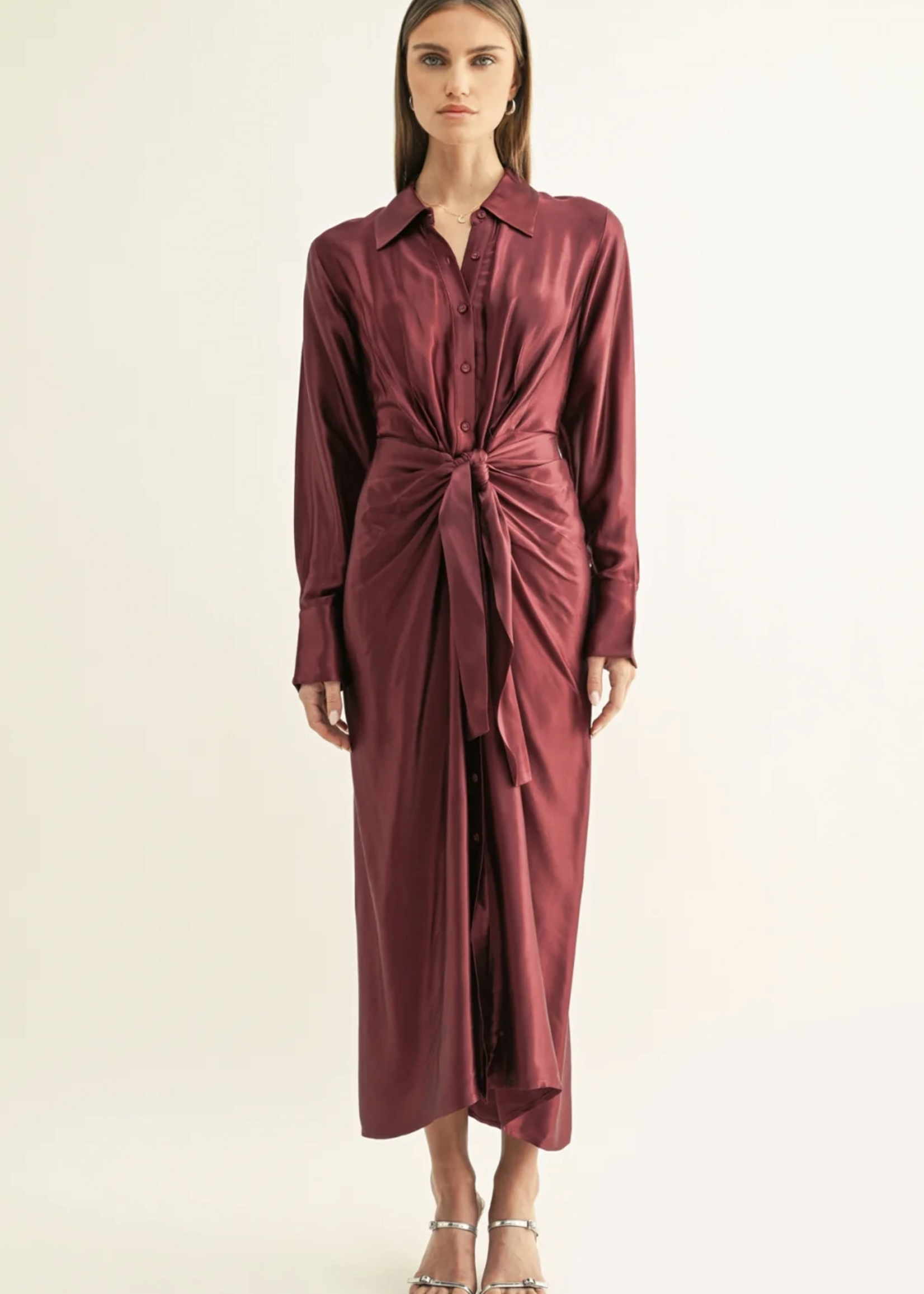Elitaire Boutique Kannon Midi Shirt Dress