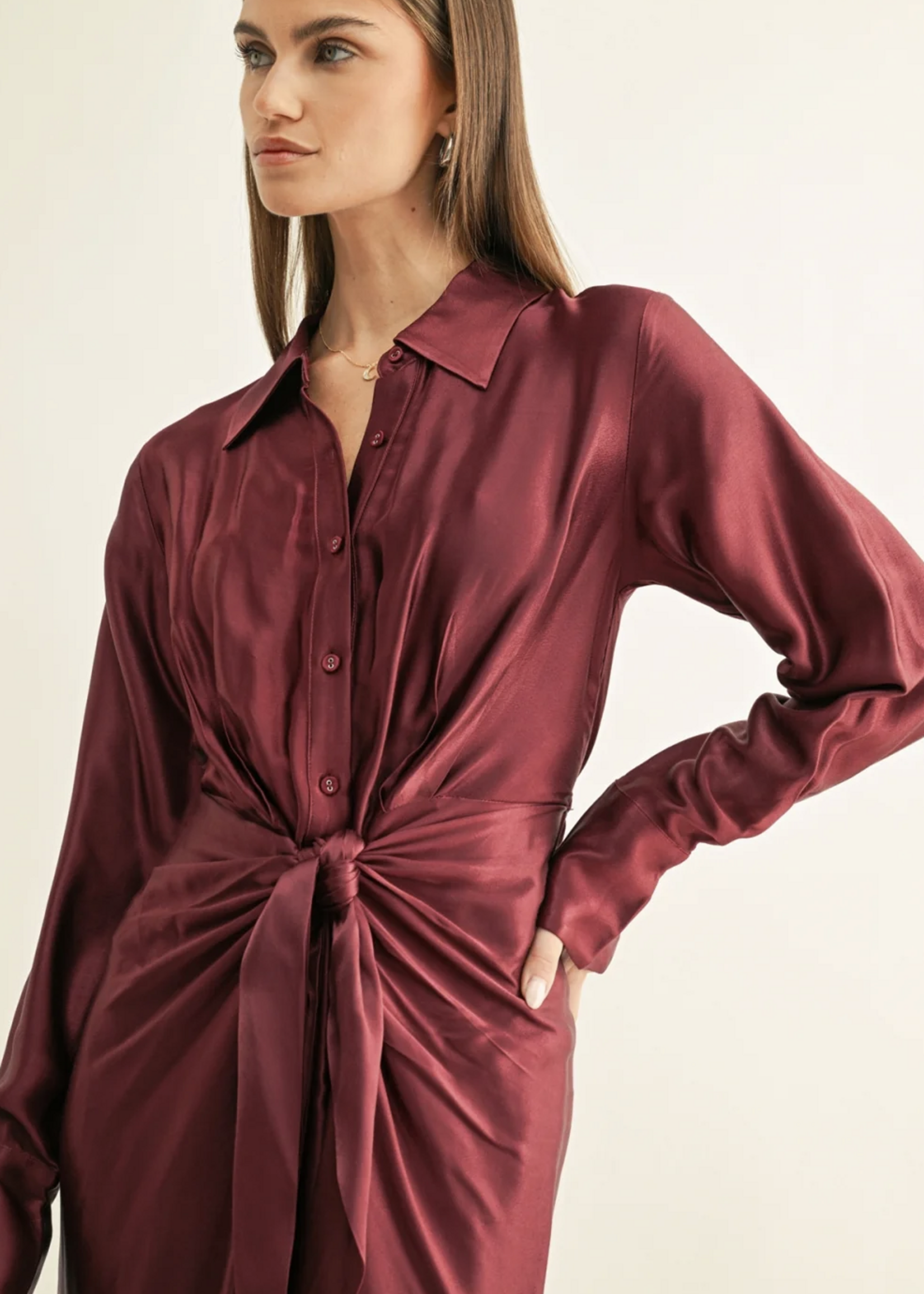 Elitaire Boutique Kannon Midi Shirt Dress