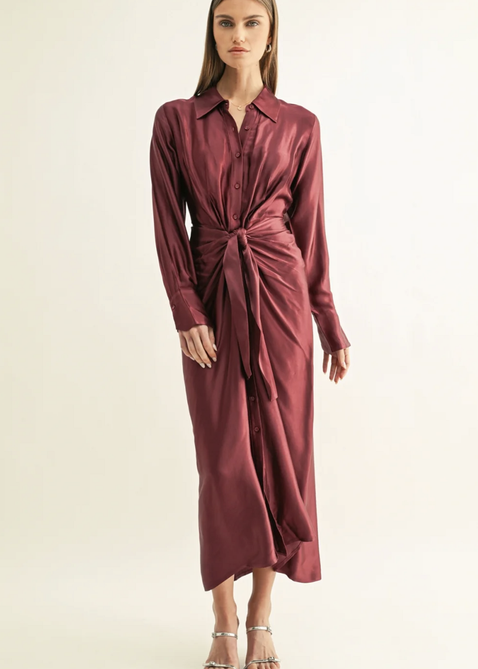 Elitaire Boutique Kannon Midi Shirt Dress