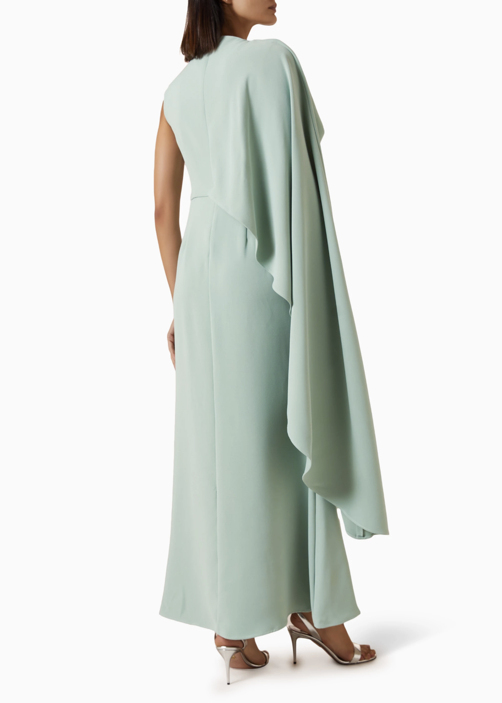 Elitaire Boutique Leonara Asymmetric Cape Gown