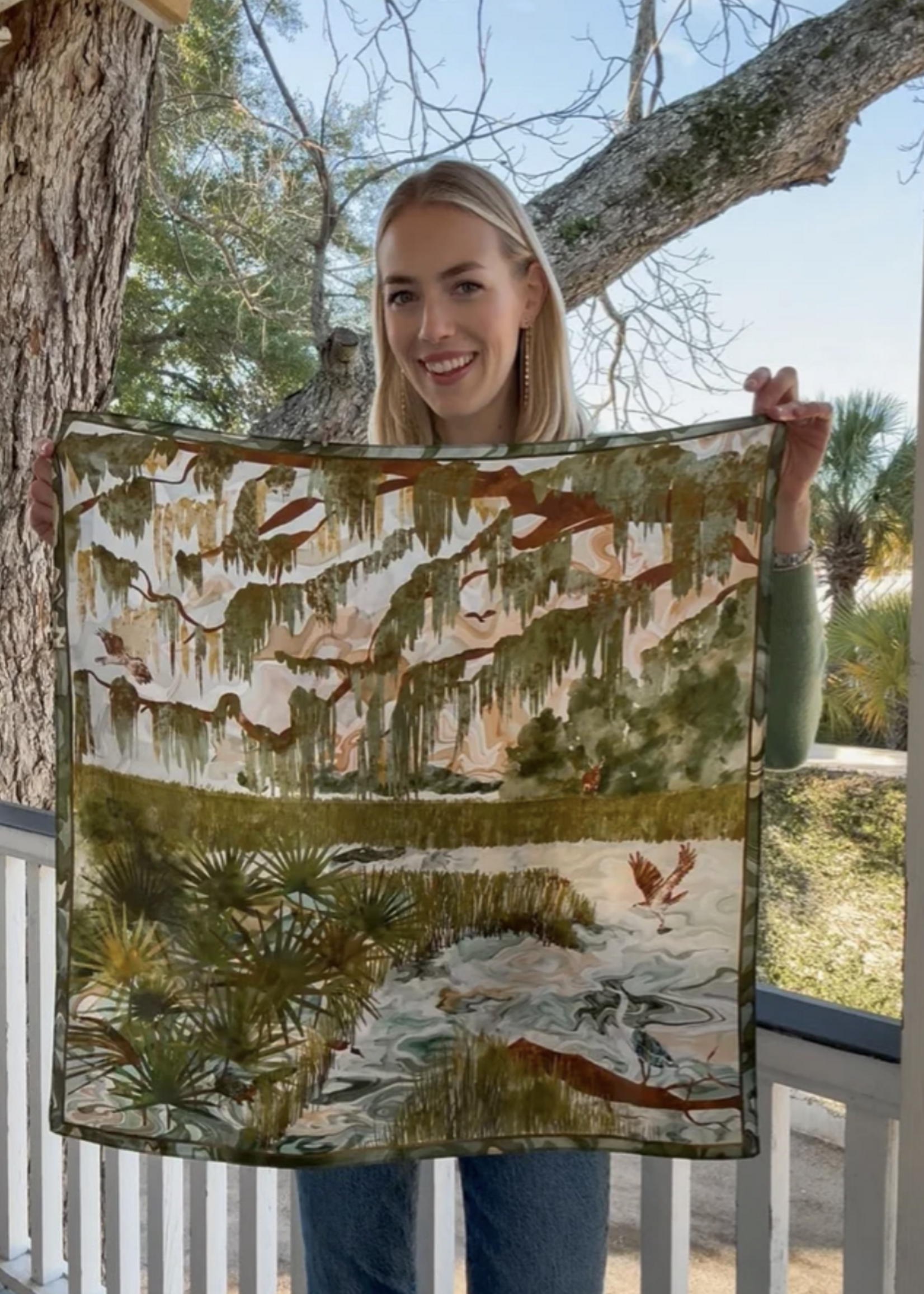Elitaire Boutique Charleston Marsh Silk Scarf by Swells
