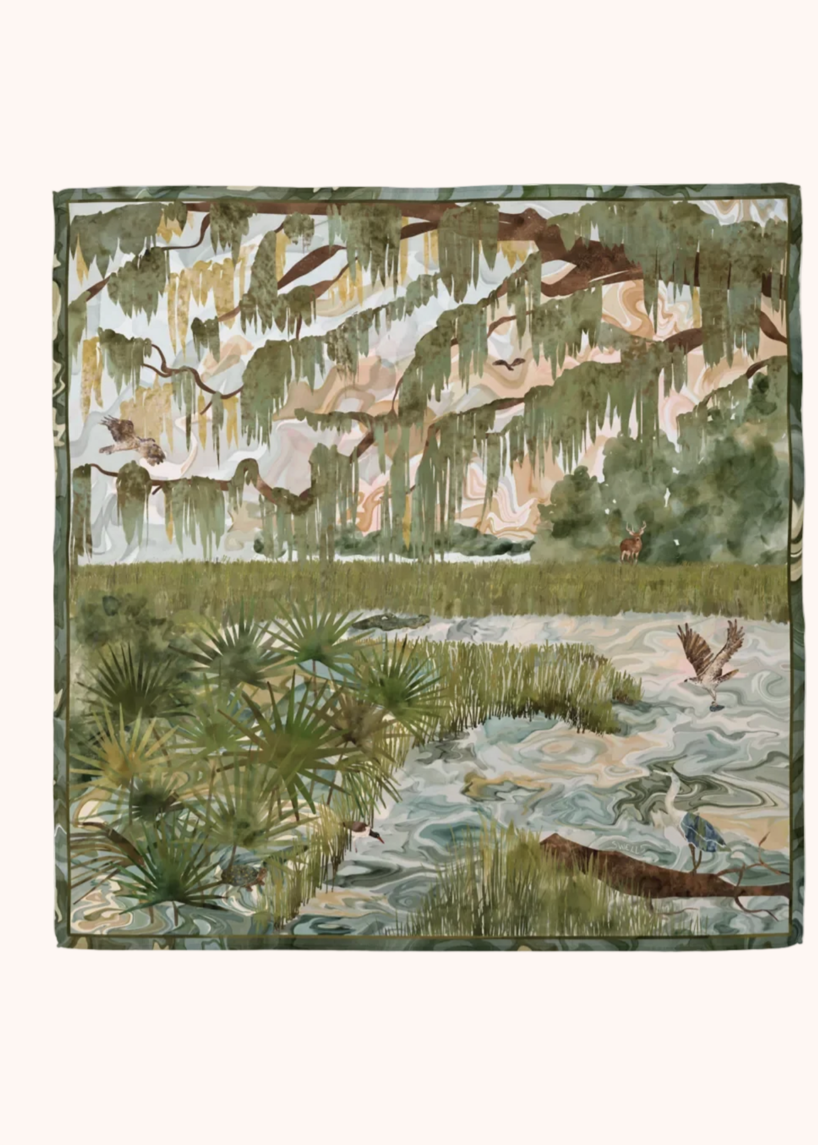 Elitaire Boutique Charleston Marsh Silk Scarf by Swells