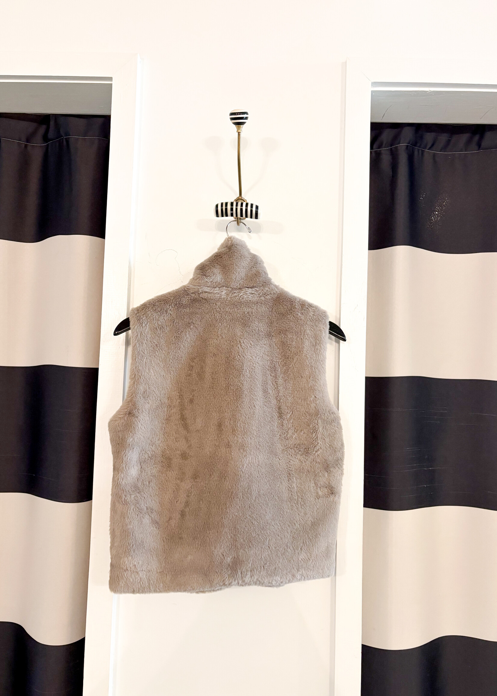 Elitaire Boutique Faux Fur Funnel Neck Vest