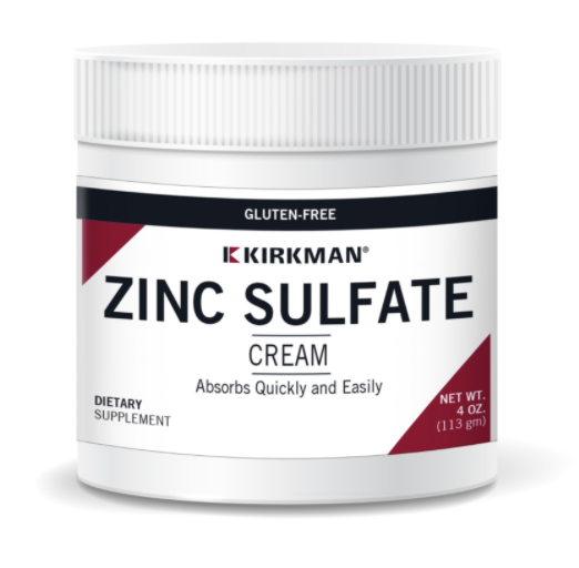 Biomed---------- ZINC SULFATE CREAM 4oz- Dosis: 1 gm = 1/4 tsp