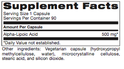 Basic------------- ALPHA LIPOIC ACID 500 mg 90CT
