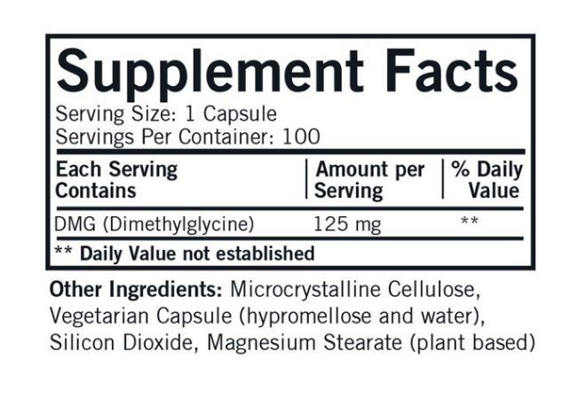 Basic------------- DMG CAPSULES, 125 mg 100ct