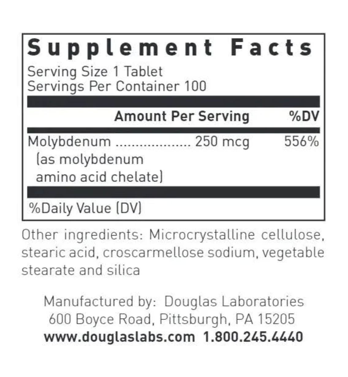 Biomed---------- MOLYBDENUM (100 caps)