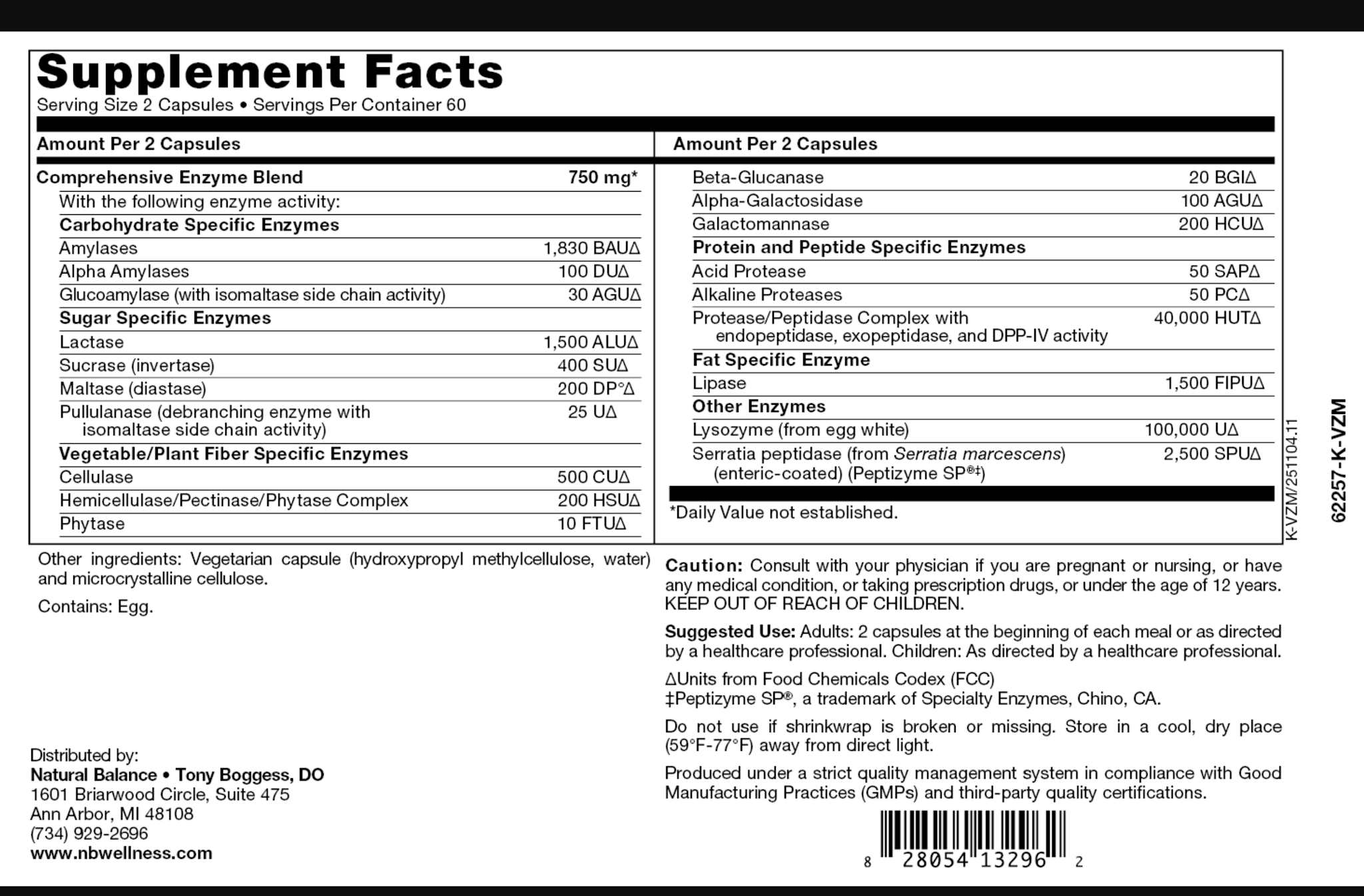 GI Support------ DIGESTIVE FORTE ULTRA from Egg White 120 CT