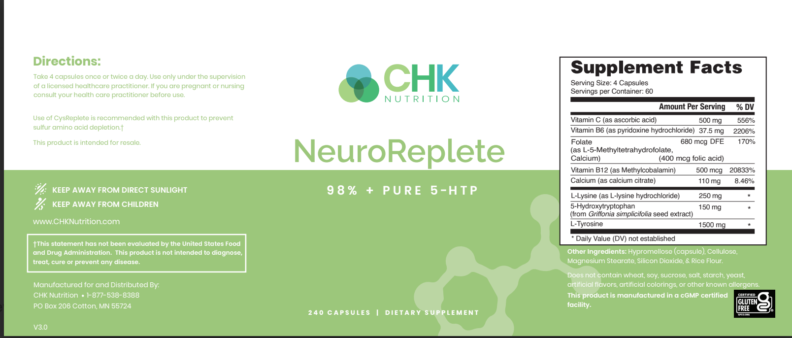 Mood------------- NEUROREPLETE 240 CT