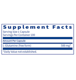 Glycemic-------- **L-GLUTAMINE   500mg - 100 CT