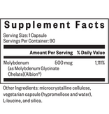 Biomed---------- MOLYBDENUM (90 caps) 500 mcg  (Replacement for Molybdenum 250 mcg)