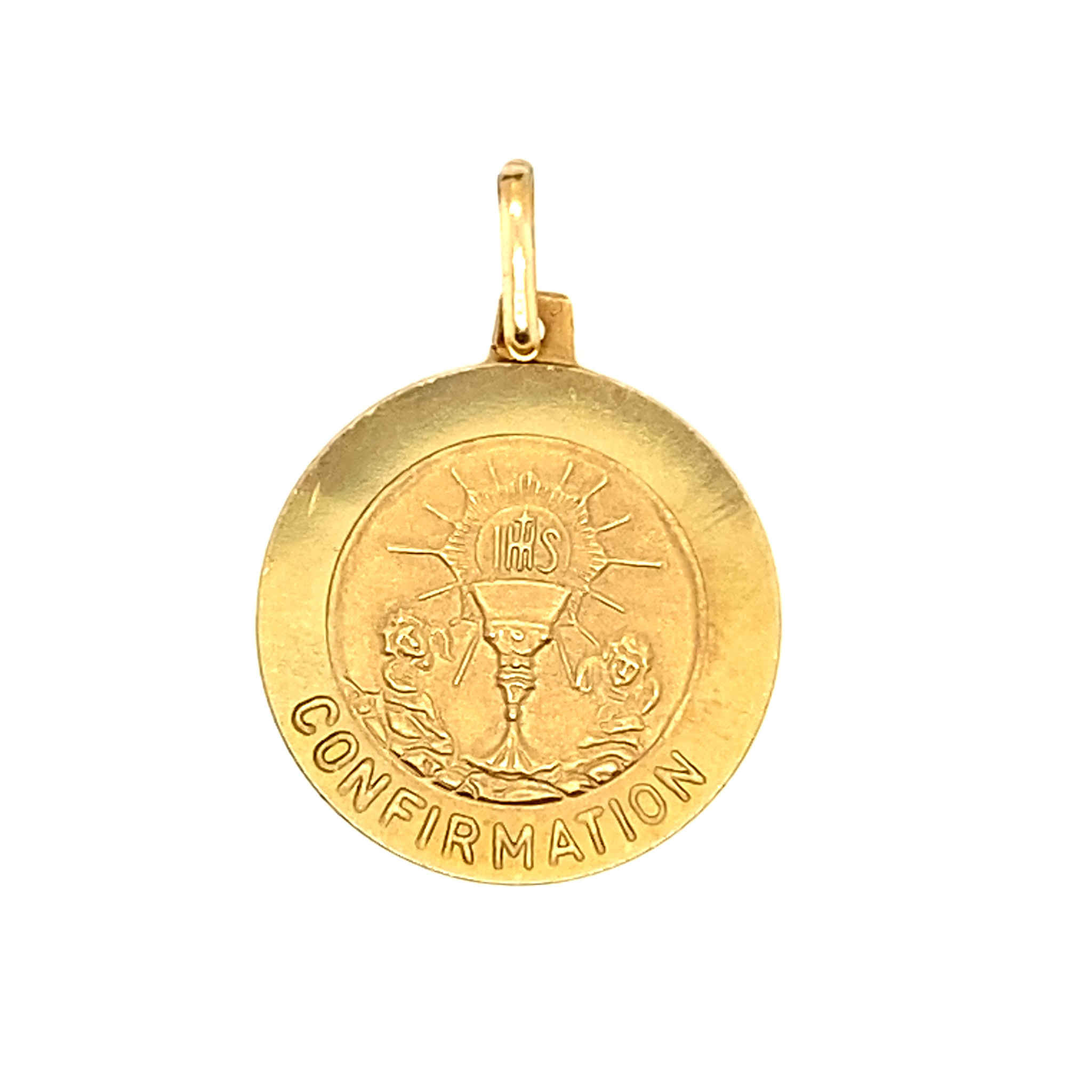 75153 14K YELLOW GOLD 18.5MM MEDIUM CONFIRMATION MEDAL