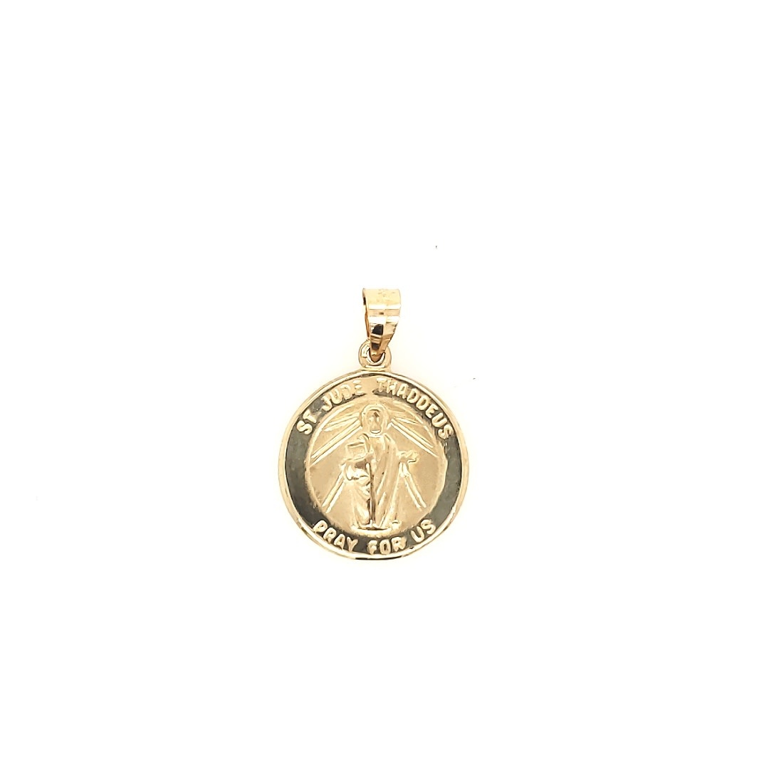 77000 14K YELLOW GOLD 14MM SAINT JUDE MEDAL