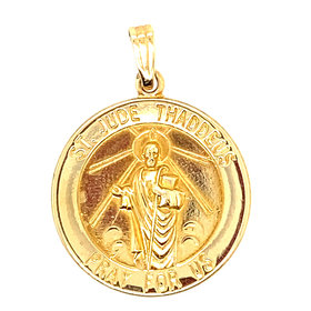 78034 14K YELLOW GOLD 22MM  SAINT JUDE THADDEUS MEDAL