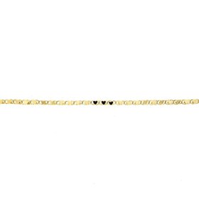 20395 14K YELLOW GOLD MIRROR HEART BABY BRACELET