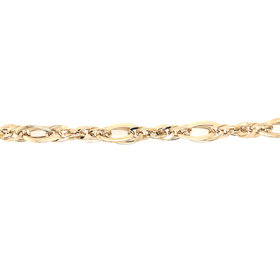 20009 14K YELLOW GOLD 9MM FANCY MULTI LINK BRACELET