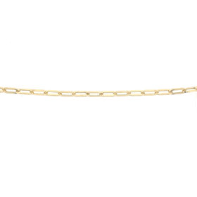 20011 14K YELLOW GOLD HOLLOW PAPER CLIP LINK BRACLET