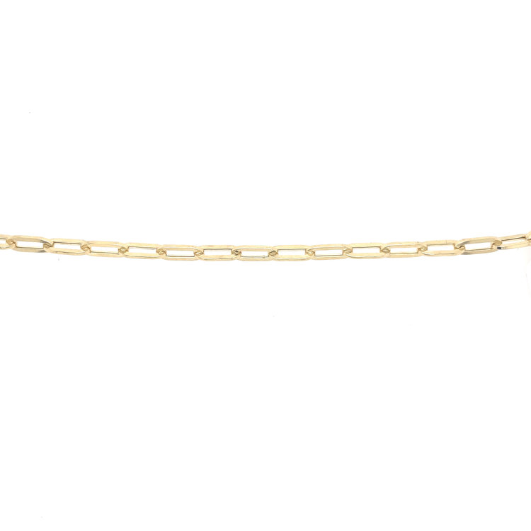 20011 14K YELLOW GOLD HOLLOW PAPER CLIP LINK BRACLET
