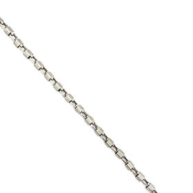 20347 14K WHITE GOLD 4.5MM BARREL AND ANCHOR LINK BRACELET