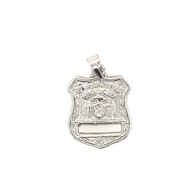 70969 14K WHITE GOLD NYPD BADGE PENDANT