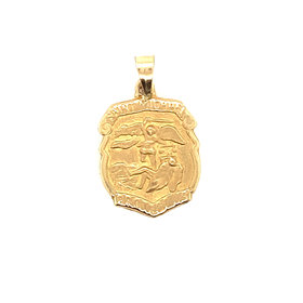 75300 14K YELLOW GOLD SMALL SAINT  MICHAEL BADGE CHARM