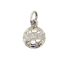 75295 14K WHITE GOLD SMALL SOCCER BALL CHARM