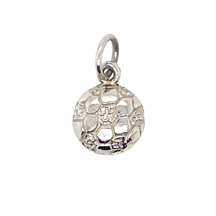 75295 14K WHITE GOLD SMALL SOCCER BALL CHARM