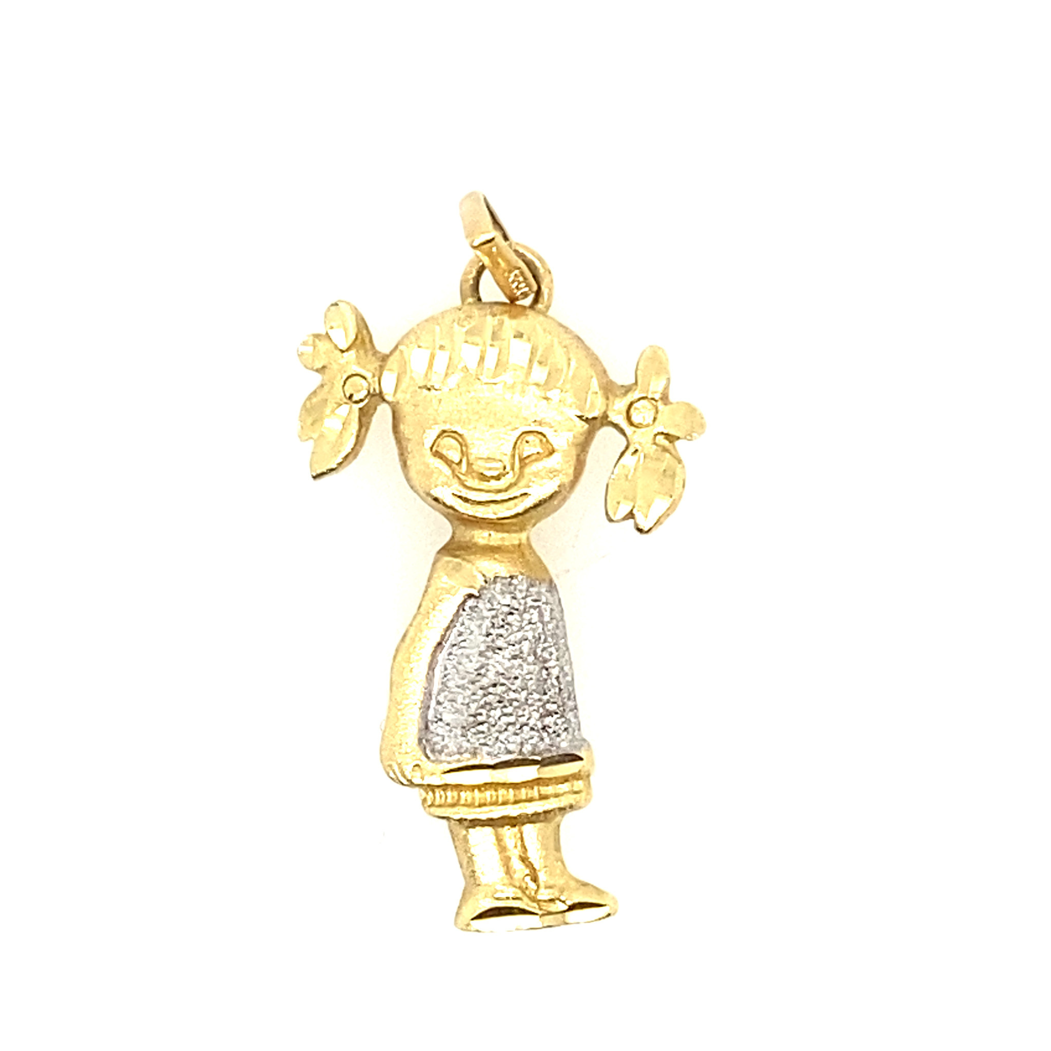 75238 14K 2 TONE LITTLE GIRL CHARM