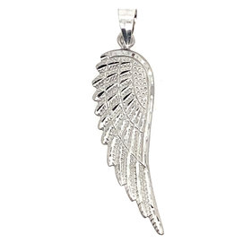 77726 14K WHITE GOLD YELLOW GOLD DIAMOND CUT ANGEL WING