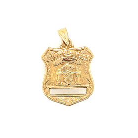 75515 14K YELLOW GOLD MEDIUM POLICE BADGE