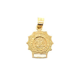 75377 14K YELLOW GOLD SMALL DETECTIVE POLICE BADGE CHARM