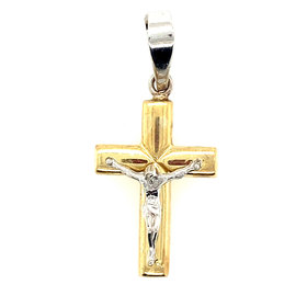 77799 14K TWO-TONE  HOLLOW CRUCIFIX
