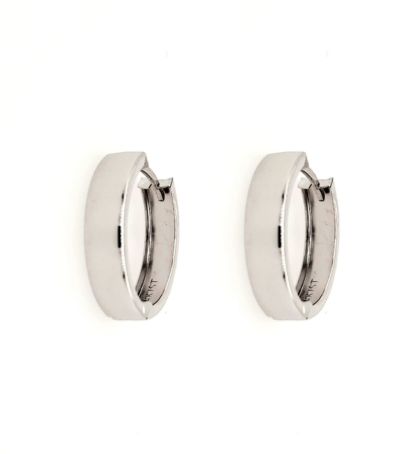 32432 14K 0.75'' WHITE GOLD 4.8MM THICK HIGH POLISHED HUGGIES