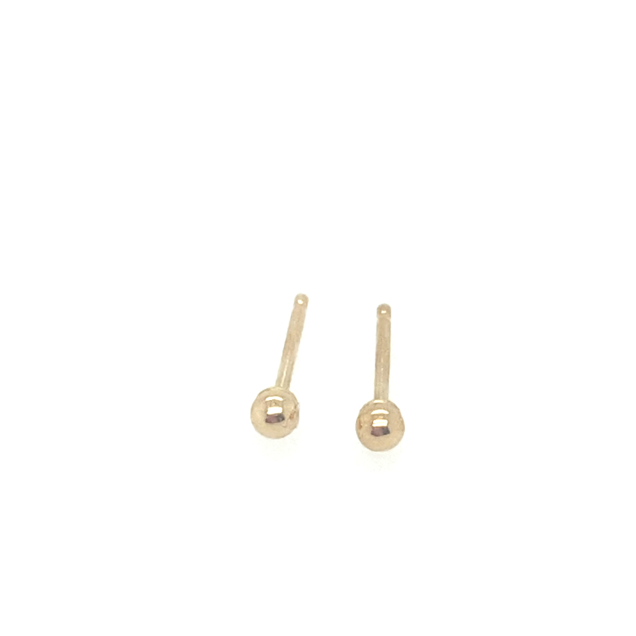 32460 14K YELLOW GOLD 2MM BALL EARRINGS