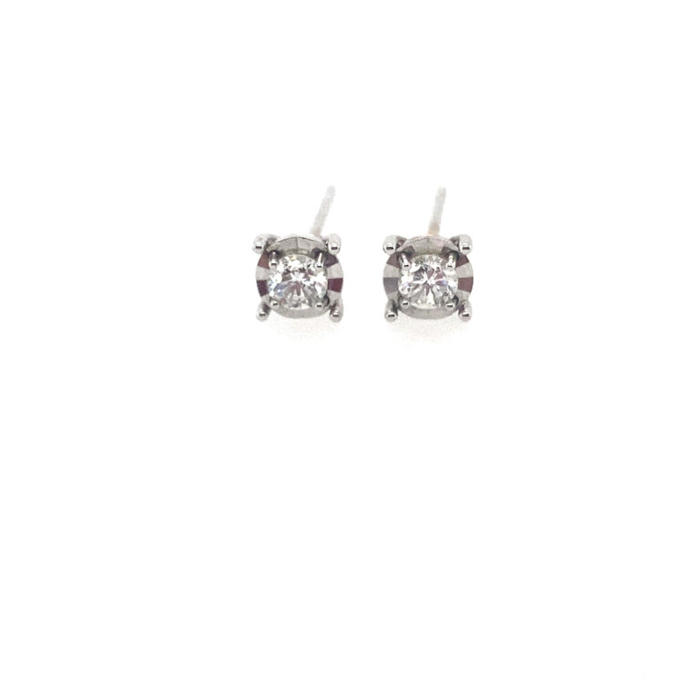 32463 14K WHITE GOLD .40TCW DIAMOND MIRACLE SET STUDS