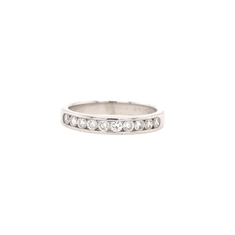 477732 14K WHITE GOLD  .30TCW DIAMOND  CHANNEL SET WEDDING BAND