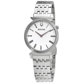 042429570559 BULOVA LADIES WHITE FACE ROMAN NUMERAL WATCH