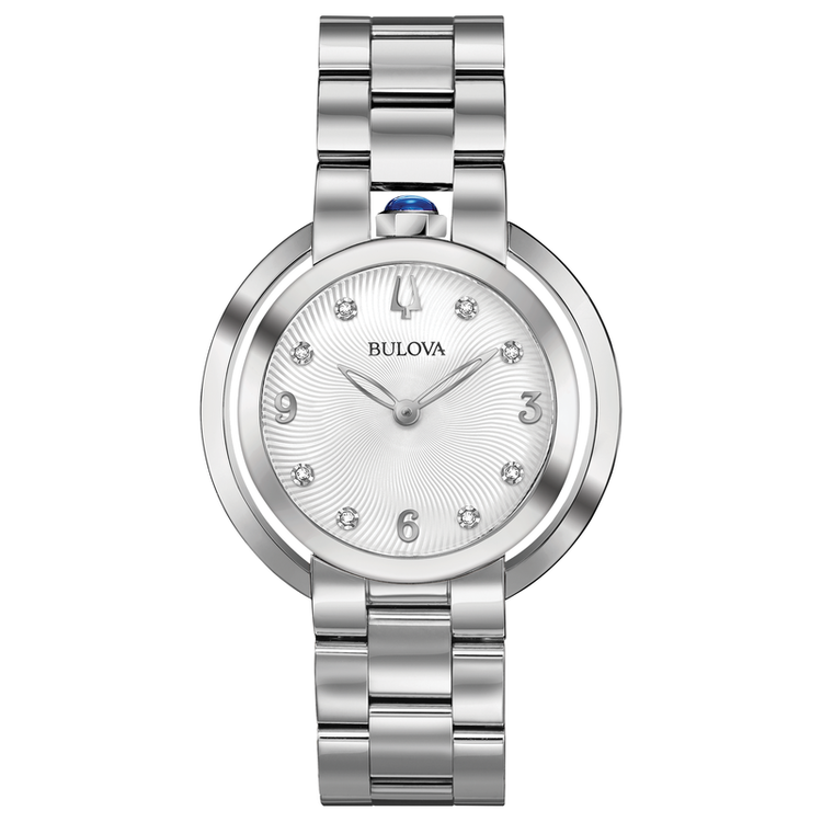 042429550872 BULOVA LADIES SAPPHIRE GLASS DIAMOND WATCH