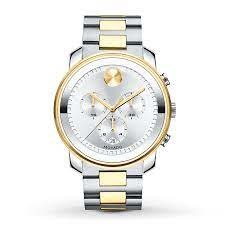10007 MOVADO BOLD GOLD AND SILVER TONE CHRONOGRAPH SWISS MOVEMENT MENS WATCH